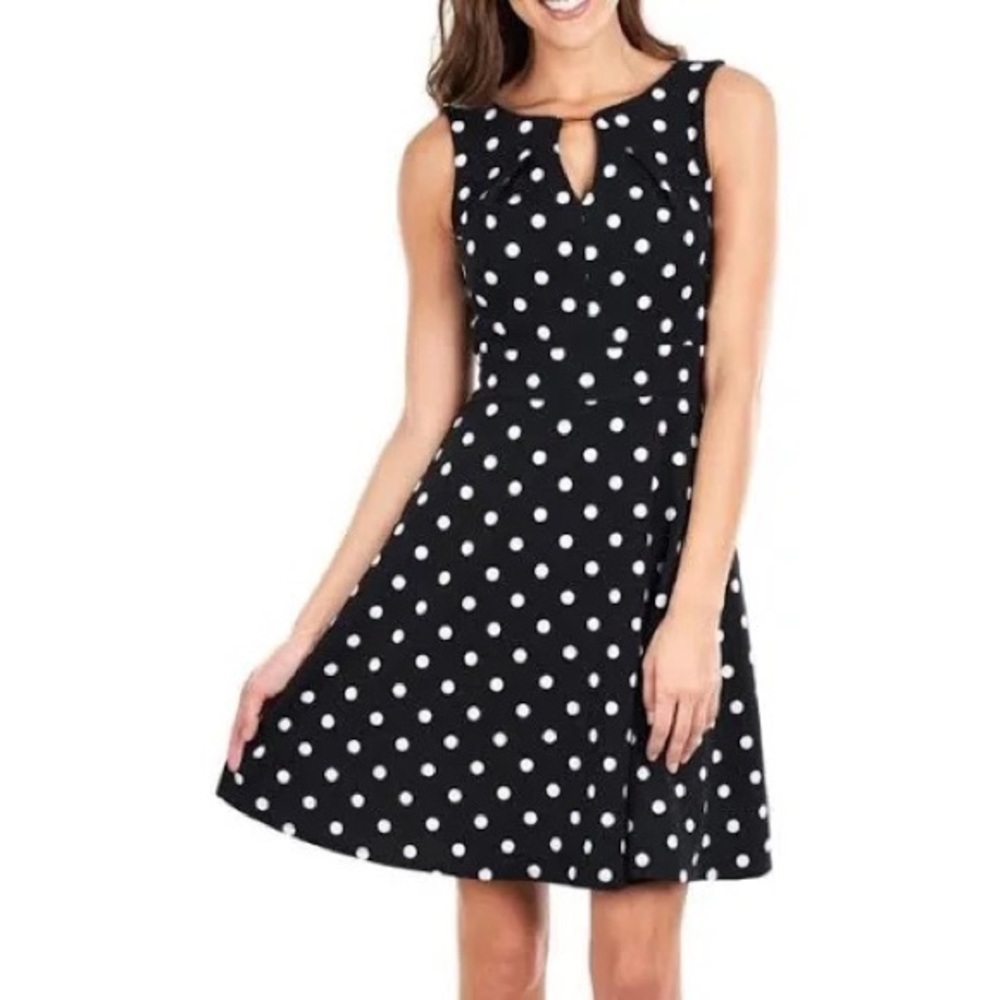Joseph Ribkoff polka dot midi dress - Picture 1 of 5